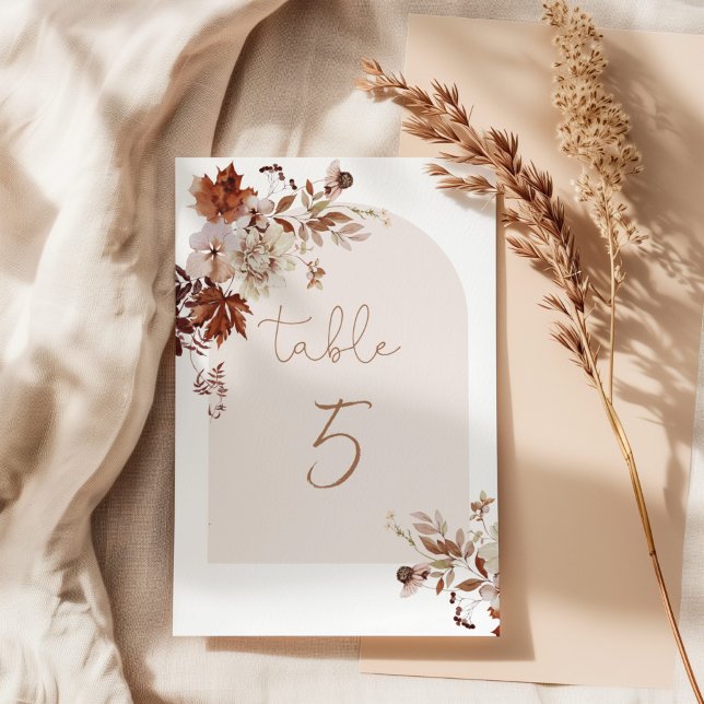 Rustic fall wedding table number (Creator Uploaded)