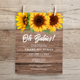 Rustic Fall Wooden Sunflower Oh Babies Shower
