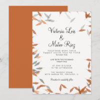 Rustic Falling Leaf Greenery Floating Wedding