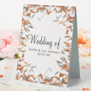 Rustic Falling Leaf Pampas Floating Wedding