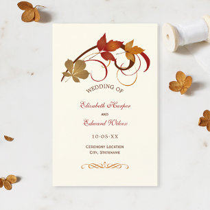 Rustic Falling Leaves Fall Wedding