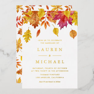 Rustic Falling Leaves Garland Autumn Wedding