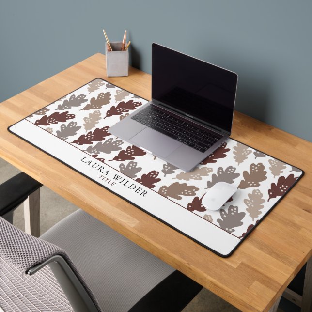 Rustic Falling Leaves Pattern  Desk Mat (Office 2)
