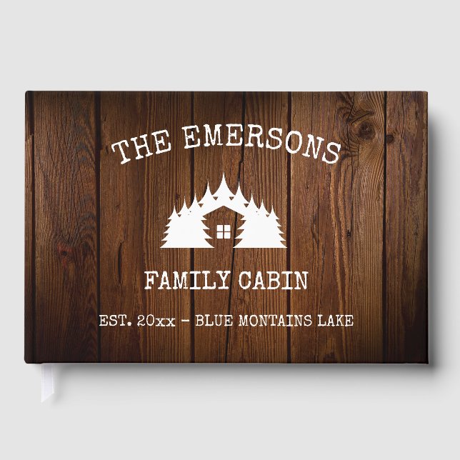 Rustic Family Cabin  Guest Book (Front)