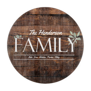 Rustic Family Monogram Cutting Board