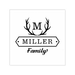 Rustic Family   Personalised Stamp