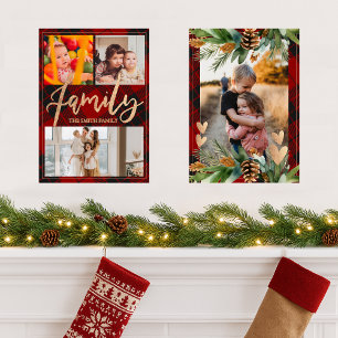 Rustic Family Photo Christmas Wall Art Décor