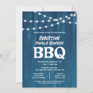 Rustic Family Reunion BBQ Invitation
