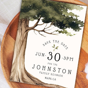 Rustic Family Reunion Party Save the Date Tree Postcard