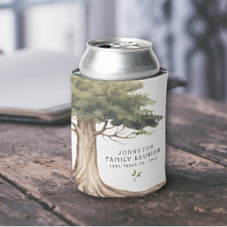 Rustic Family Reunion Picnic Vintage Tree Can Cooler
