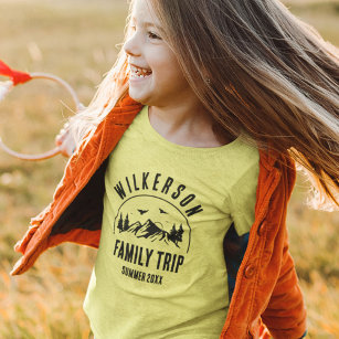 Rustic Family Trip Cabin Woods Retro T-Shirt