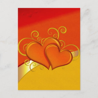 Rustic Fancy Hearts Postcard