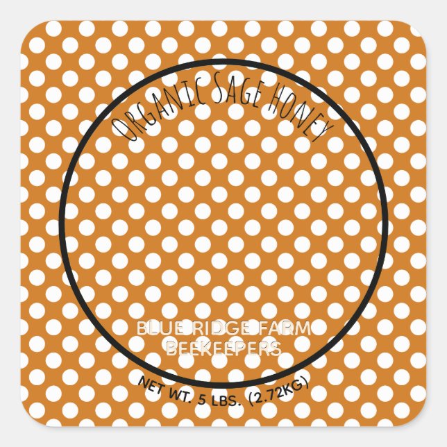 Rustic Farm Add Your Photo Amber Honey Stickers (Front)