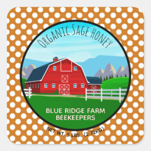 Rustic Farm Add Your Photo Amber Honey Stickers