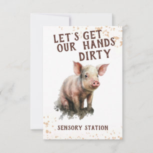 Rustic Farm Animal Sensory Play Birthday Sign