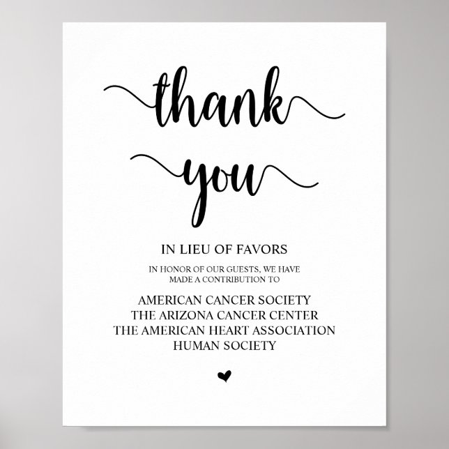 Rustic Farm, Black, Wedding Donation, Contribution Poster (Front)