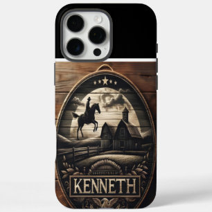 Rustic Farm Design With Rider iPhone 16 Pro Max Case