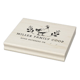 Rustic Farm Duck Egg Carton Stamp