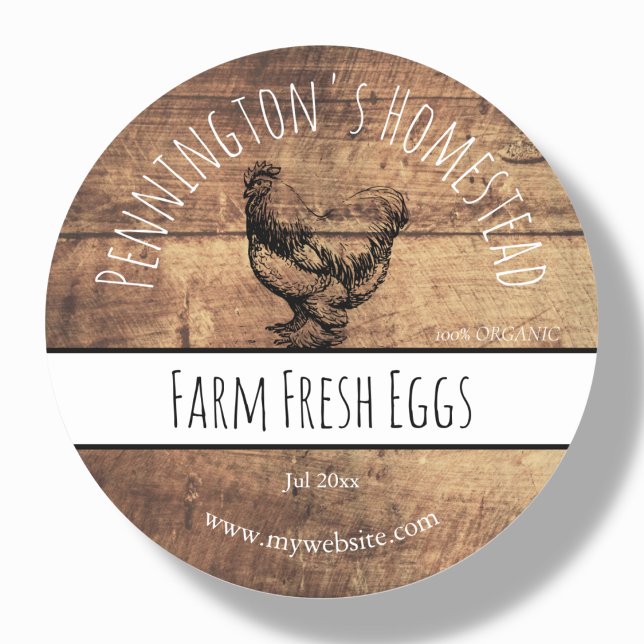 Rustic | Farm Fresh Egg Labels (Creator Uploaded)