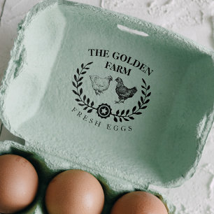 Rustic Farm Fresh Eggs Business Self-inking Stamp