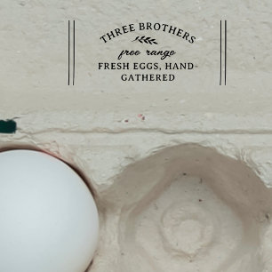 Rustic Farm Fresh Eggs Custom Rubber Stamp