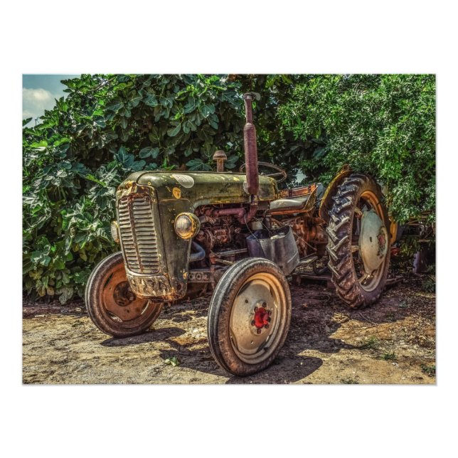 Rustic farm tractor photo print (Front)