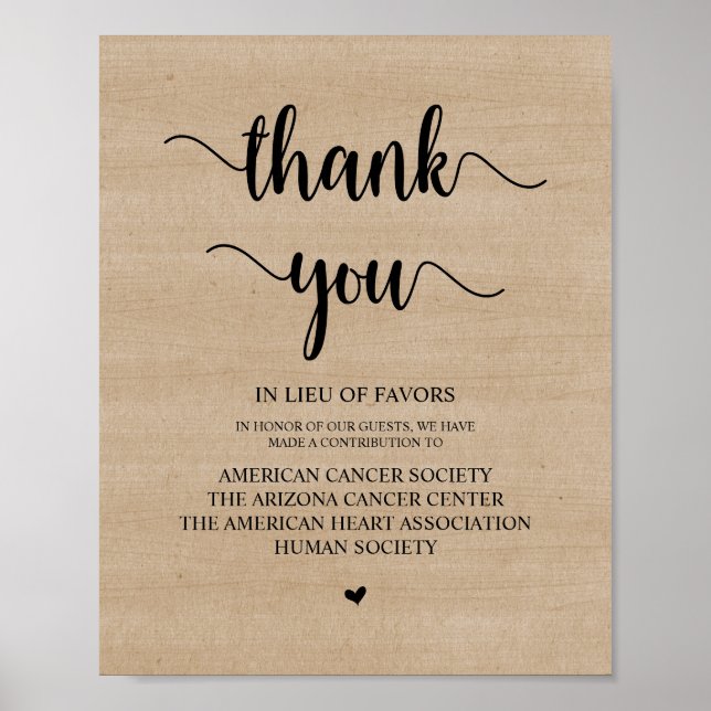 Rustic Farm Wood, Wedding Donation, Contribution Poster (Front)