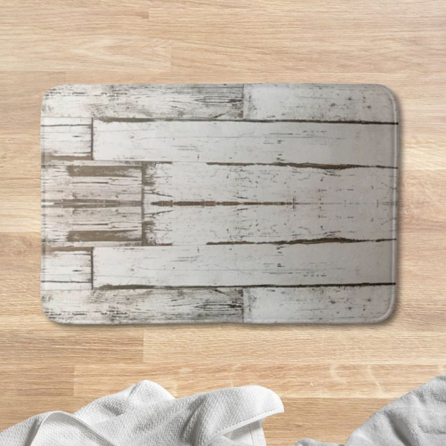rustic farmhouse barn beige grey white wood grain bath mat (rustic farmhouse barn beige grey white wood grain bath mat)