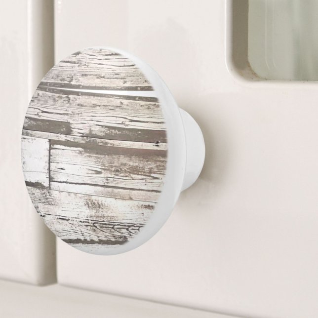rustic farmhouse barn beige grey white wood grain ceramic knob (rustic farmhouse barn beige grey white wood grain ceramic knob)