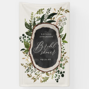 Rustic farmhouse barn botanical bridal shower banner