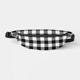 Rustic Farmhouse Black & White Chequered Bum Bags