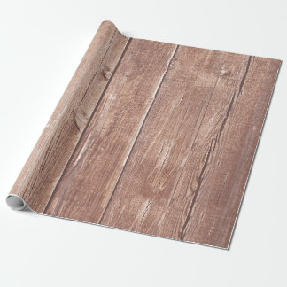 Rustic Farmhouse Bramble Wood Planks Decoupage Wrapping Paper