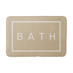 Rustic Farmhouse Chic Light Beige Memory Foam Bath Mat