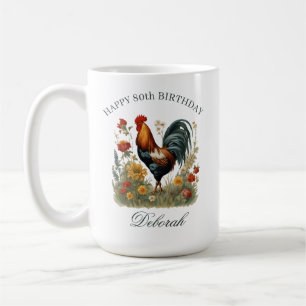 Rustic Farmhouse Chicken Custm Name Kitchen Tea Coffee Mug
