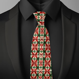 Rustic Farmhouse Christmas Pattern Tie