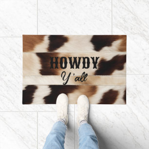 Rustic Farmhouse Cowboy Western Country Howdy  Doormat