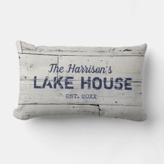 Rustic Farmhouse Custom Family Name Throw Pillow