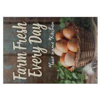 Rustic Farmhouse Eggs Cutting Board