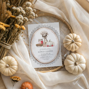 Rustic Farmhouse Fall Baby Shower Invitation