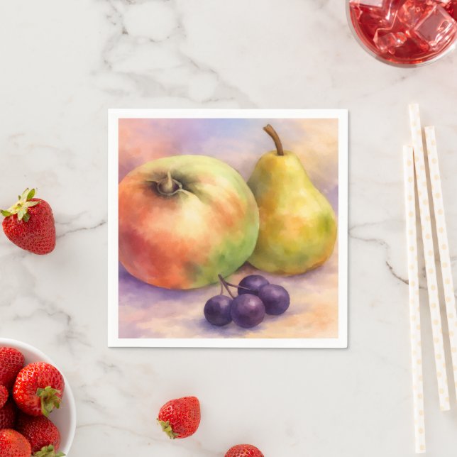 Rustic Farmhouse Fruit Cocktail Napkins (Insitu)