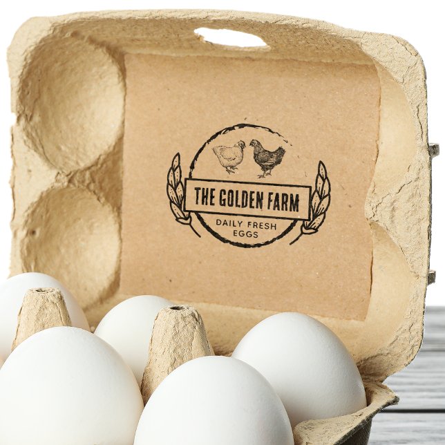 Rustic Farmhouse Hand Drawn Chicken Egg Rubber Stamp (Creator Uploaded)
