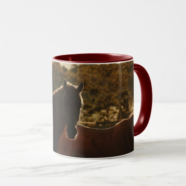 Rustic Farmhouse Horse Mug (Front Right)