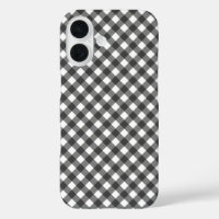 Rustic Farmhouse Monochrome Buffalo Check Geometri