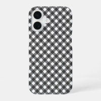 Rustic Farmhouse Monochrome Buffalo Check Geometri