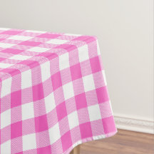 Rustic Farmhouse Pink and White Gingham Plaid