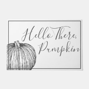 Rustic Farmhouse Style Hello There Pumpkin Doormat
