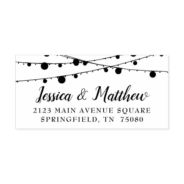 Rustic Farmhouse Twinkling Light Self-Inking Stamp (Design)