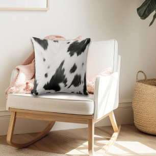 Rustic Farmhouse  Western Country Cowboy Cow Print Cushion