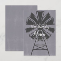 Rustic Farmhouse Windmill 50th Birthday
