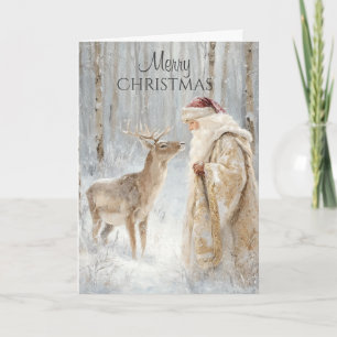 Rustic Father Christmas Christmas  Card